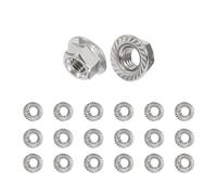 QIMEI-SHOP Écrous à Bride M4 Écrou Frein en Acier Inoxydable Écrou de Blocage Hexagonal avec Dentelée Conforme à Norme DIN 6923 20 Pièces