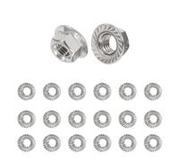 QIMEI-SHOP Écrous à Bride M5 Écrou Frein en Acier Inoxydable Écrou de Blocage Hexagonal avec Dentelée Conforme à Norme DIN 6923 20 Pièces