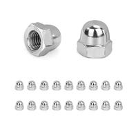 QIMEI-SHOP Écrous aveugles M5 hexagonaux écrous de capuchon en acier inoxydable écrou aveugle pour vis tiges filetées et boulons filetés Conforme à la norme DIN 1587 20 pièces