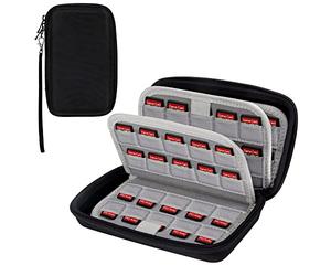 QIMEI-SHOP Étui de Rangement pour Cartes de Jeux pour Nintendo Switch Boite pour Carte de Jeux Anti-Rayures avec 80 emplacements pour Carte de Jeu 20 x 12,5 x 5,5 cm