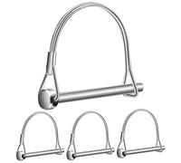 QIMEI-SHOP Goupille de Verrouillage Arbre Goupille de Sécurité Goupilles Tubulaires Robuste pour Jardin de Pelouse de Remorques de Ferme M6 x 70 mm 4 Pièces