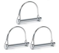 QIMEI-SHOP Goupille de Verrouillage Arbre Goupille de Sécurité Goupilles Tubulaires Robuste pour Jardin de Pelouse de Remorques de Ferme M10 x 70 mm 3 Pièces