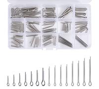 QIMEI-SHOP Goupilles Fendues en Acier Inoxydable Goupille de Retenue Assortiment Kit M1 M1.5 M2 M2.5 M3 15 Taille avec Boîte de Rangement 150 Pièces