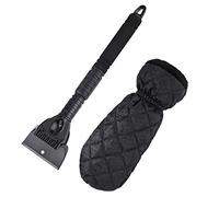 QIMEI-SHOP Grattoir à Glace pour Voiture Grattoir à Neige avec Gant Doublure en Polaire Chaud pour Pare Brise de Voiture SUV Camion