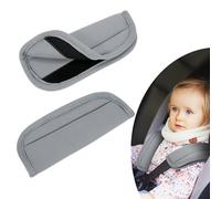 QIMEI-SHOP Housse de Ceinture de Sécurité pour Bébé Coussin de Ceinture de Sécurité pour Poussette Enfant Universel 2 Pièces Gris