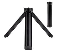 QIMEI-SHOP Mini Trépied Portable Smartphone Trepied avec Vis 1/4" en Alliage D'aluminium pour GoPro Appareil Photo Numérique Téléphone Stabilisateur de Cardan Longueur 14.5cm Noir