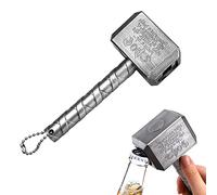 QIMEI-SHOP Ouvre-Bouteille de Bière en ABS + Métal, Forme de Marteau de Thor, Argent, 16,5x7x4,5cm, Usage Domestique et Bar