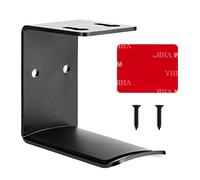 QIMEI-SHOP Support Casque en Aluminium Crochet de Casque Porte de Casque avec des Vis et Ruban Adhésif Solides Noir 6.5x3.5x5.5 cm