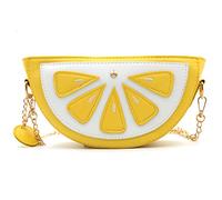 QiMing Sac à main à bandoulière en polyuréthane pour femme et fille Motif fraise, Ningm, Medium