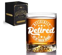 QIMIUTB Officially Retired No My Problem Anymore Ice Tip Mountain Whisky Cadeau amusant pour départ à la retraite, anniversaire, Thanksgiving, Noël pour homme, collègues, grand-père, patron, meilleure