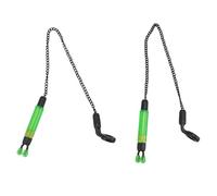 qimoi 2 Pièces Détecteurs de Touche Pêche à la Carpe Balanceurs Bobines pour Indicateur D'Alarme de Pêche, Chaîne Alarme de Touche Outils de Pêche Vert