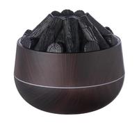 qimoi Diffuseur D' Essentielle sans Bruit USB Bonfire de 300 ML avec Humidificateur, Extinction Automatique, Grain de Bois Foncé pour, Le Bureau, la Salle de Sport.