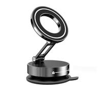 qimoi Support de Voiture Magnétique avec Aspiration Puissante Pliable et Support avec Charnières Métalliques pour Téléphone Portable, Noir