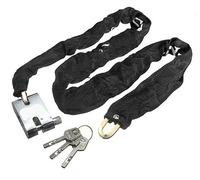 Qimopi Antivol Chaîne Antivol Robuste pour Vélo Moto Scooter Acier Trempé avec Manchon Tissu (85cm/33.5in)