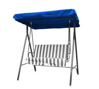 Qimopi Housse de rechange en polyester imperméable avec sangles pour balancelle de jardin (bleu marine, 2 places)