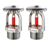 Qimopi Lot de 2 têtes d'arrosage en laiton chromé 68 ℃ Déclencheur automatique de température 1,9 cm DN20 (droit)