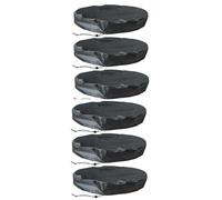 Qimopi - Lot de 6 housses de protection rondes étanches pour tambour de 160 litres, 65 x 9,9 cm, tissu Oxford 420D, noir