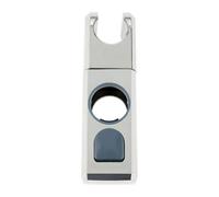 Qimopi Support de pommeau de douche réglable pour barre coulissante de douche de 24 mm Support de montage ABS 12 x 4 x 3 cm (Argent)