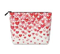 QIN&ZHENG Grande trousse de maquillage fantaisie avec fermeture éclair pour femme, légère, noire, taille unique, Noir/blanc, One Size