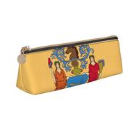 QIN&ZHENG Petite pochette triangulaire en cuir avec imprimé drapeau du New Jersey - Léger - Organiseur compact - Blanc, taille unique, élégant, Blanc, One Size, Élégant