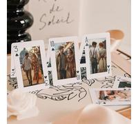 qin1gta7i Cartes à jouer à thème - Cartes à jouer personnalisées, alternative au livre d'or de cartes, cartes vierges pour écrire, cadeaux de mariage