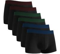 QINCAO Boxers Homme Lot de 6, Coton sans Logo, Confort Bien ajusté