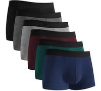 QINCAO Boxers Homme Lot de 6, Coton sans Logo, Confort Bien ajusté