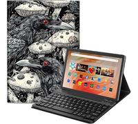 Qindaiwen Étui avec clavier Bluetooth amovible pour tablette Amazon Fire HD 10 10,1", version 2023/2021 (13e/11e génération, version 2023/2021) 10,1"