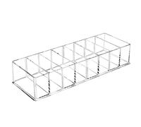 QINERSAW Boîte de Rangement Transparente Maquillage 25.3 * 9 * 4.8cm Organiseur Maquillage Transparent Boite Rangement Plastique Compartiment Maquillage Boîte de Rangement Transparente