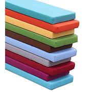 qing yun Coussin de banc de jardin 2 ou 3 places 100/120 x 50 cm, imperméable et long pour chaise de jardin, terrasse, balançoire (150 x 50 x 5 cm, rouge)