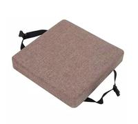 qing yun Coussin de chaise antidérapant, carré épais et antidérapant pour tabouret, jardin, intérieur et extérieur (28 x 28 x 5 cm, marron)