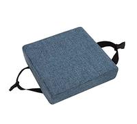 qing yun Coussin de chaise carré épais 5/8 cm, antidérapant pour chaise, tabouret, jardin, intérieur et extérieur (30 x 30 x 8 cm, bleu)