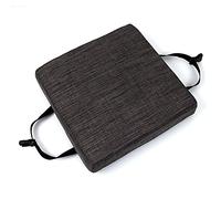 qing yun Coussin de chaise carré épais 5/8 cm, antidérapant pour chaise, tabouret, jardin, intérieur et extérieur (25 x 25 x 8 cm, gris foncé)