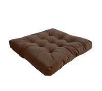 qing yun Coussin de chaise de 10 cm d'épaisseur - 55 x 55 cm - Doux et en velours côtelé pour sol, baie vitrée de jardin (55 x 55 cm, marron-a)
