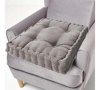 qing yun Coussin de chaise rehausseur épais en coton rembourré - 40/45/50 cm - Coussins de fauteuil, cuisine (40 x 40 cm, gris)