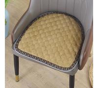 qing yun Coussin de siège de Chaise antidérapant en Forme de U, Coussin de siège de Chaise de Cuisine Respirant pour l'intérieur, l'extérieur, la Maison et Le Jardin (47x47cm,Kaki B)