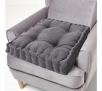 qing yun Coussin épais pour chaise rehausseur - Rembourrage en coton - Pour chaise de salle à manger - 40/45/50 cm - Pour la maison et la cuisine (40 x 40 cm, gris foncé)