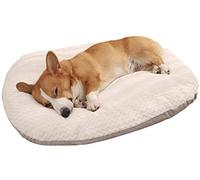 qing yun Coussin ovale pour chien et chat - Confortable et apaisant - Taille XL - Lavable - Doux et chaud - Pour chiens et chats (L 75 x 60 cm)