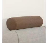 qing yun Coussin rond pour accoudoir de canapé, coussin de soutien de la tête et du cou, coussin de couchage cylindrique pour le dos, la tête, le cou, les lombaires, yoga (10 x 55 cm, café)