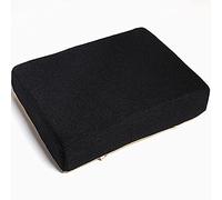 qing yun Galettes de chaise pour étudiant, coussin de tabouret rectangulaire antidérapant avec attaches en éponge douce et respirante (35 x 25 x 5 cm, noir)