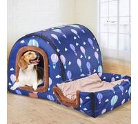 qing yun Grand lit pour chien de luxe, lit chaud pour chien, XL XXL pour l'intérieur et l'extérieur, grand lit pour chien, niche pour chat, igloo, lavable (XL 75 x 57 x 55 cm, C)