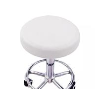 qing yun Lot de 2 housses de tabouret ronds en cuir synthétique, imperméables, pour la maison/la cuisine/le bar/le bureau (2 pièces, 40 cm, blanc)