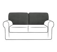 qing yun Lot de 3 T-2 housses de protection extensibles pour dossier de canapé et fauteuil de maison Gris