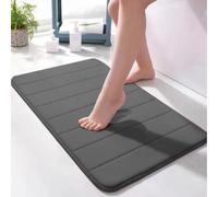 qing yun Tapis de bain doux en mousse à mémoire de forme ultra doux et super absorbant pour cuisine, salle de bain (60 x 100 cm, noir)