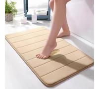 qing yun Tapis de bain doux en mousse à mémoire de forme ultra doux et super absorbant pour cuisine et salle de bain (50 x 160 cm, kaki)