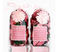 Qingbei Rina Pot Pourri parfumé Decoration,2 sachets Fleurs séchées pour Parfum Maison et Centre de Table(arome de Rose Frais),Pot-pourri Naturel,90g diffuseur Parfum Maison Centre de Table Mariage