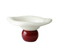 QINGGANG-0224 Centre de table décoratif Corbeille à fruits égouttable, moderne et colorée, fond amovible, grande capacité, décorative for les baies(Blanc)