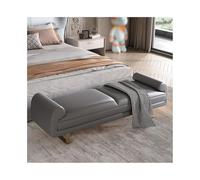 QINGGANG-0224 Chaise Longue Banc de Chevet Luxe léger for Chambre Principale, Banc à Chaussures d'entrée, canapé Long for Salon, Tabouret vestiaire(Dark Gray)