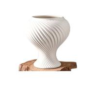 QINGGANG-0224 Pots de Fleurs d'intérieur A Minimalist, Creative and Elegant Ceramic Plant Pot; A Stylish Home Vase(Blanc)