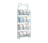 QINGGANG-0224 Rangement de Livres Bibliothèque Murale, Support de Rangement Simple for Livres d'images d'art en Fer, Support de Rangement Mural Peu encombrant monté sur Porte(67cm)